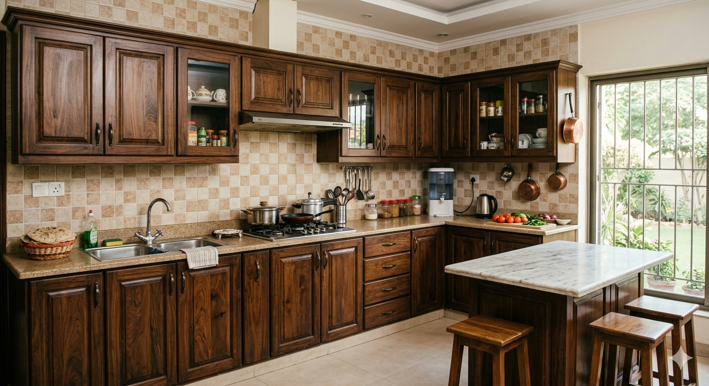 Wooden Kitchen Cabinets Pakistan